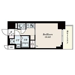 S-RESIDENCE平安通 1Kの間取図画像
