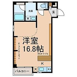 ブローバルコート名西 ワンルームの間取図画像