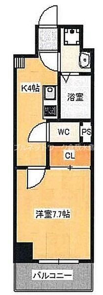 Bella casa North（ベラ　 カーサ　ノース） ｜岡山県倉敷市老松町3丁目(賃貸マンション1K・9階・27.05㎡)の写真 その2