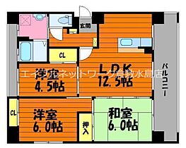 ボヌール新倉敷  ｜ 岡山県倉敷市新倉敷駅前4丁目（賃貸マンション3LDK・7階・65.02㎡） その2