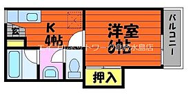 岡山県倉敷市四十瀬422-9（賃貸アパート1K・1階・23.00㎡） その2