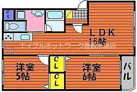 岡山県岡山市北区庭瀬1000-2（賃貸マンション2LDK・3階・60.54㎡） その2