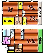 岡山県岡山市北区撫川1059-2（賃貸アパート3LDK・1階・96.00㎡） その2