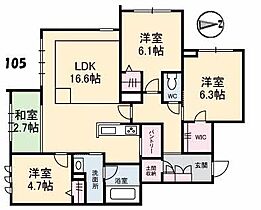 岡山県倉敷市中央2丁目22-11（賃貸マンション3LDK・1階・86.68㎡） その2