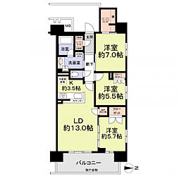 ウエリス浦和美園サウステラス 3LDKの間取図画像
