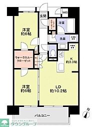 プレミスト北浦和 2LDKの間取図画像