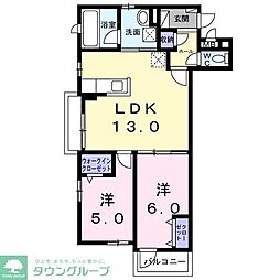 メゾンSG 2LDKの間取図画像