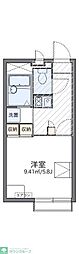 レオパレス新都心 1Kの間取図画像