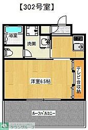 SS北与野 1Kの間取図画像