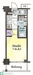 GALA川口GRANDSTAGE 1Kの間取図画像