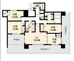 リボンシティコミュニティー 4LDKの間取図画像
