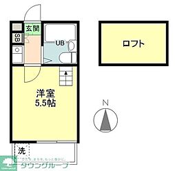 アネックス北浦和2 1Kの間取図画像