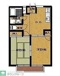 コーポ栄和第2 2DKの間取図画像