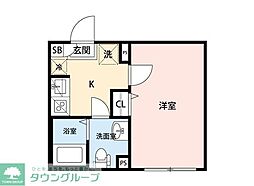 さいたま市南区大谷場1丁目アパート 1Kの間取図画像