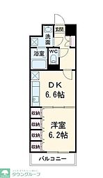 東川口弥生マンション 1DKの間取図画像