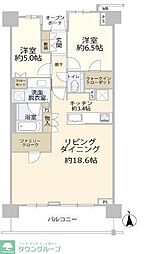 プラウド南浦和神明 2LDKの間取図画像