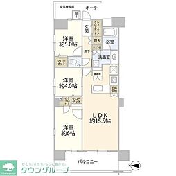 ルピアコート南浦和 3LDKの間取図画像