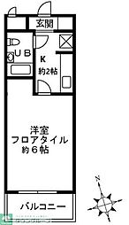 持田レジデンス 1Kの間取図画像
