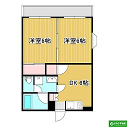 タウンビル 2DKの間取図画像