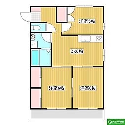 タウンビル 3DKの間取図画像