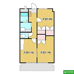ノースヴィレッジ 2DKの間取図画像