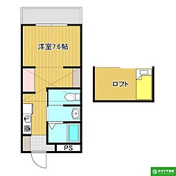 フレミール1 ワンルームの間取図画像