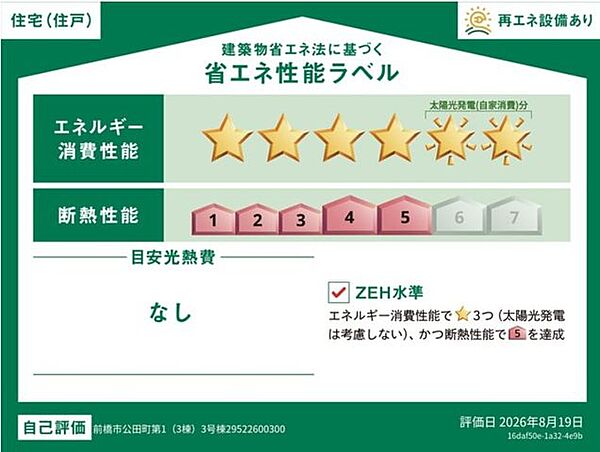 省エネ性能ラベルを拡大表示
