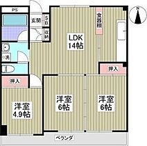 ブリックツカサ  ｜ 群馬県前橋市朝倉町2丁目（賃貸マンション3LDK・3階・64.61㎡） その2