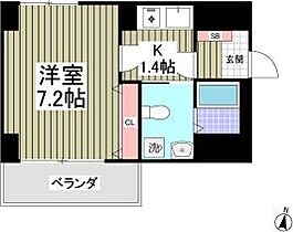 Studio Flat  ｜ 群馬県前橋市下小出町3丁目（賃貸マンション1K・3階・25.20㎡） その2