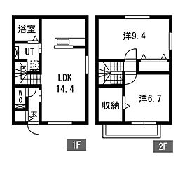 Les・Aubepines　昭和(レ・ゾービピン昭和) 1階2LDKの間取り