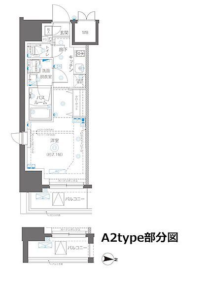 東京都墨田区太平３丁目(賃貸マンション1K・10階・26.70㎡)の写真 その2