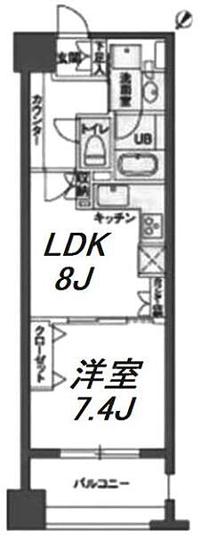 東京都中央区日本橋箱崎町(賃貸マンション1LDK・7階・41.23㎡)の写真 その2