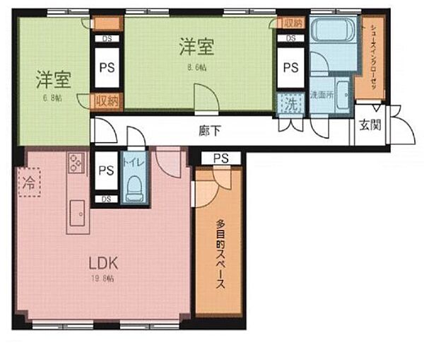 東京都千代田区二番町(賃貸マンション2LDK・10階・83.73㎡)の写真 その2