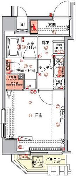 東京都台東区浅草４丁目(賃貸マンション1K・7階・25.33㎡)の写真 その2