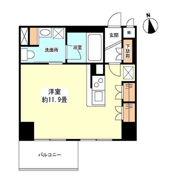 東京都新宿区新宿１丁目(賃貸マンション1R・13階・30.30㎡)の写真 その2