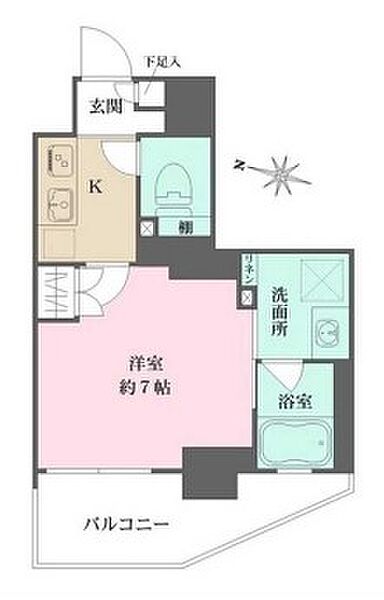 東京都墨田区菊川３丁目(賃貸マンション1K・7階・25.19㎡)の写真 その2