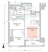 東京都墨田区菊川２丁目5-14（賃貸マンション2LDK・11階・46.80㎡） その2