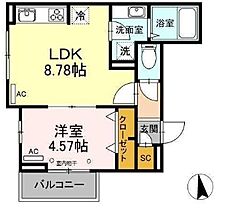 東京都台東区橋場１丁目29-4（賃貸アパート1LDK・3階・33.84㎡） その2