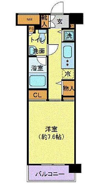 東京都江東区亀戸６丁目(賃貸マンション1K・6階・27.20㎡)の写真 その2