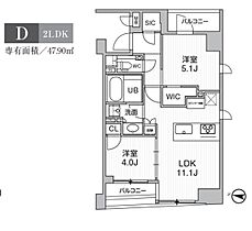 東京都中央区日本橋堀留町１丁目1-11（賃貸マンション2LDK・2階・47.90㎡） その2