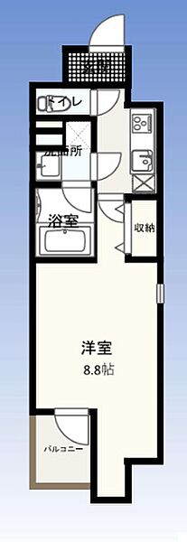 東京都品川区西五反田３丁目(賃貸マンション1K・4階・26.73㎡)の写真 その2