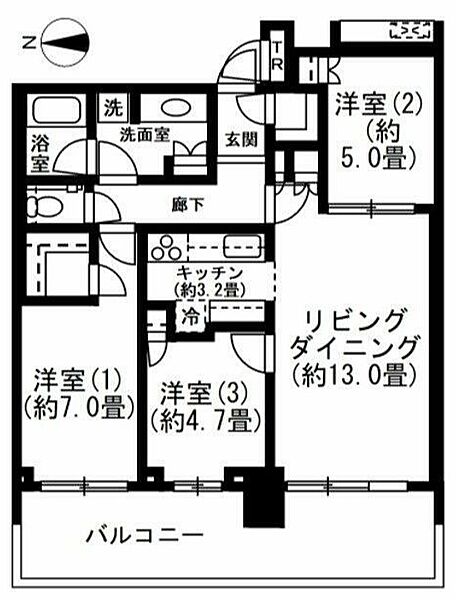 東京都江東区豊洲６丁目(賃貸マンション3LDK・29階・76.85㎡)の写真 その2