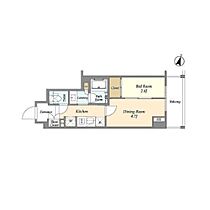 東京都新宿区山吹町297-1（賃貸マンション1DK・7階・25.22㎡） その2