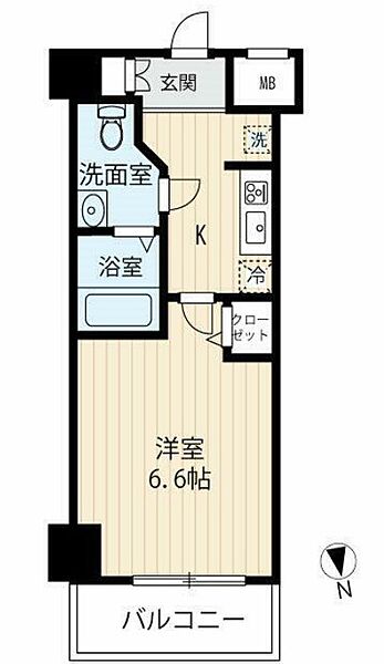 東京都品川区荏原６丁目(賃貸マンション1K・1階・22.71㎡)の写真 その2