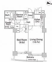 東京都千代田区二番町7-1（賃貸マンション1LDK・6階・68.01㎡） その2