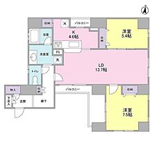 東京都台東区竜泉３丁目12-8（賃貸マンション2LDK・9階・74.84㎡） その2