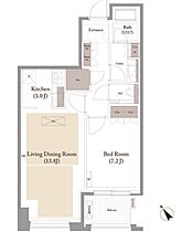 東京都港区海岸１丁目14-17（賃貸マンション1LDK・14階・57.31㎡） その2