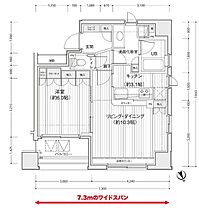 東京都中央区入船３丁目7-5（賃貸マンション1LDK・5階・47.35㎡） その2