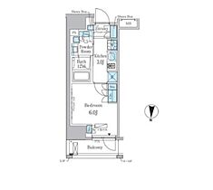 東京都墨田区江東橋１丁目2-6（賃貸マンション1K・14階・25.59㎡） その2