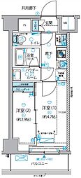 東京メトロ東西線 南砂町駅 徒歩17分の賃貸マンション 4階2Kの間取り